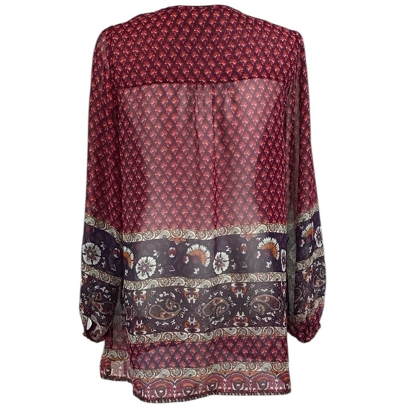 TravelSmith M Sheer tunic with sequined paisleys - Picture 2 of 8